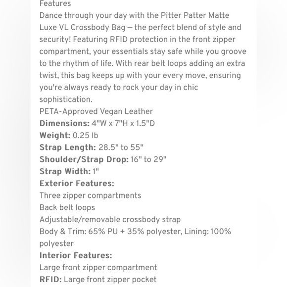 NWT Lug Pitter Patter Crossbody - Matte Luxe VL - Aquamarine - Picture 6 of 8